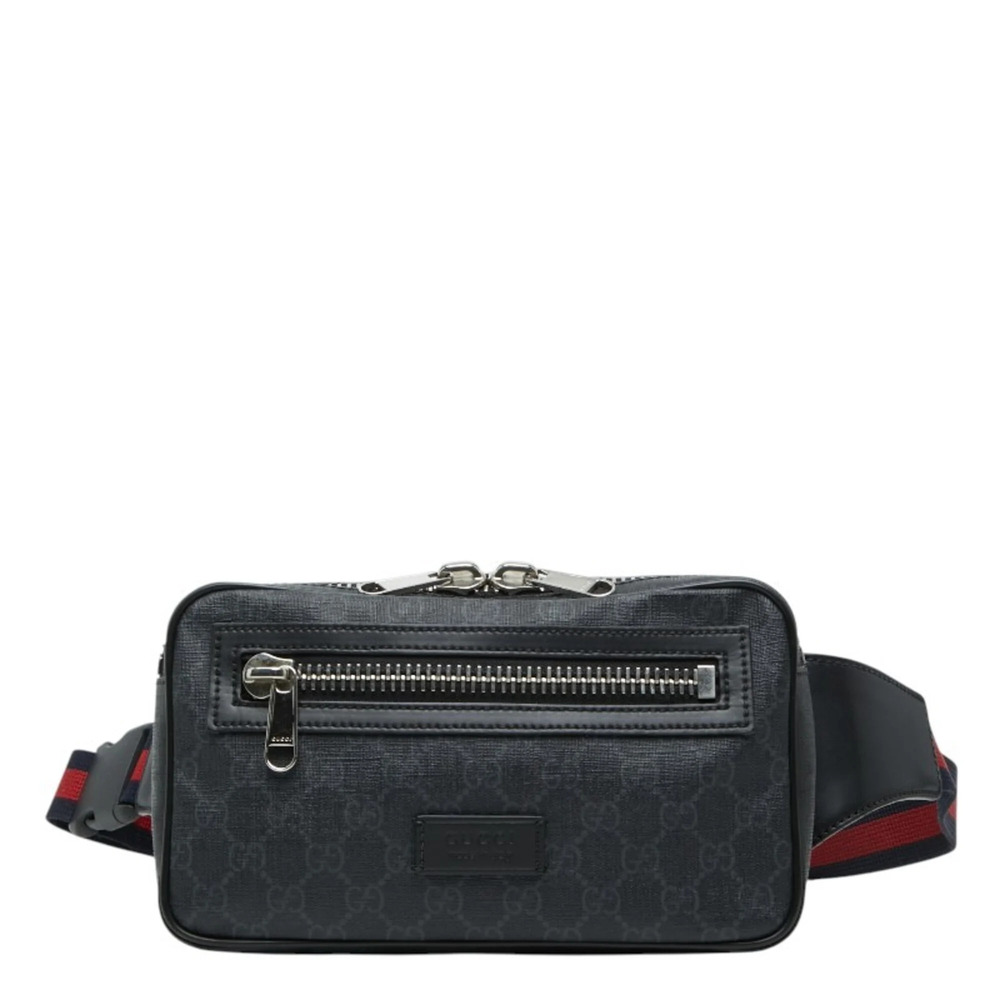 GUCCI Black Leather Fanny Pack